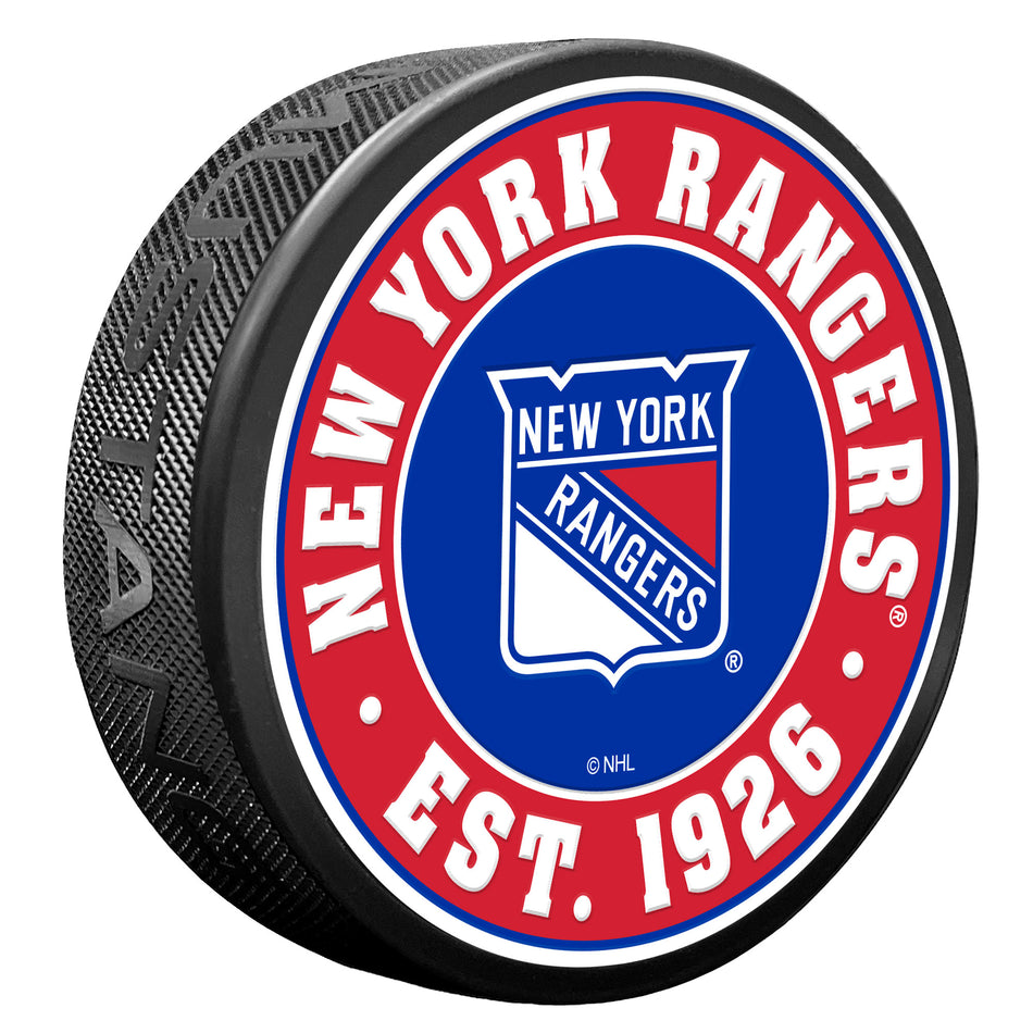 New York Rangers Puck - Textured Established