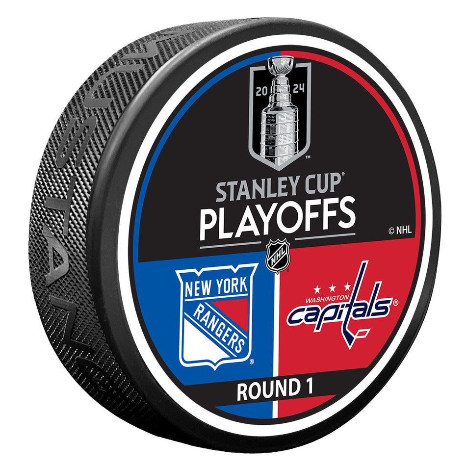2024 NHL Stanley Cup Playoffs Puck | New York Rangers / Washington Capitals Match Up