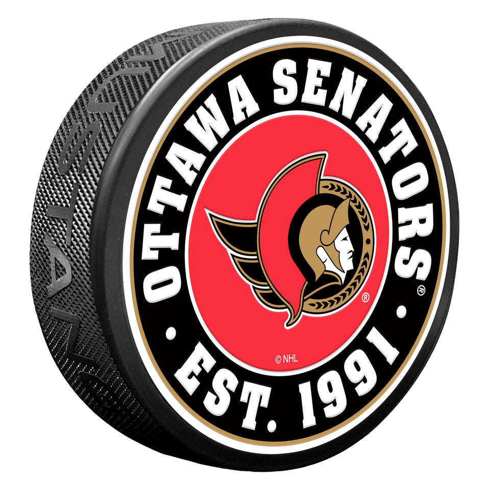 Ottawa Senators Puck - Textured Established