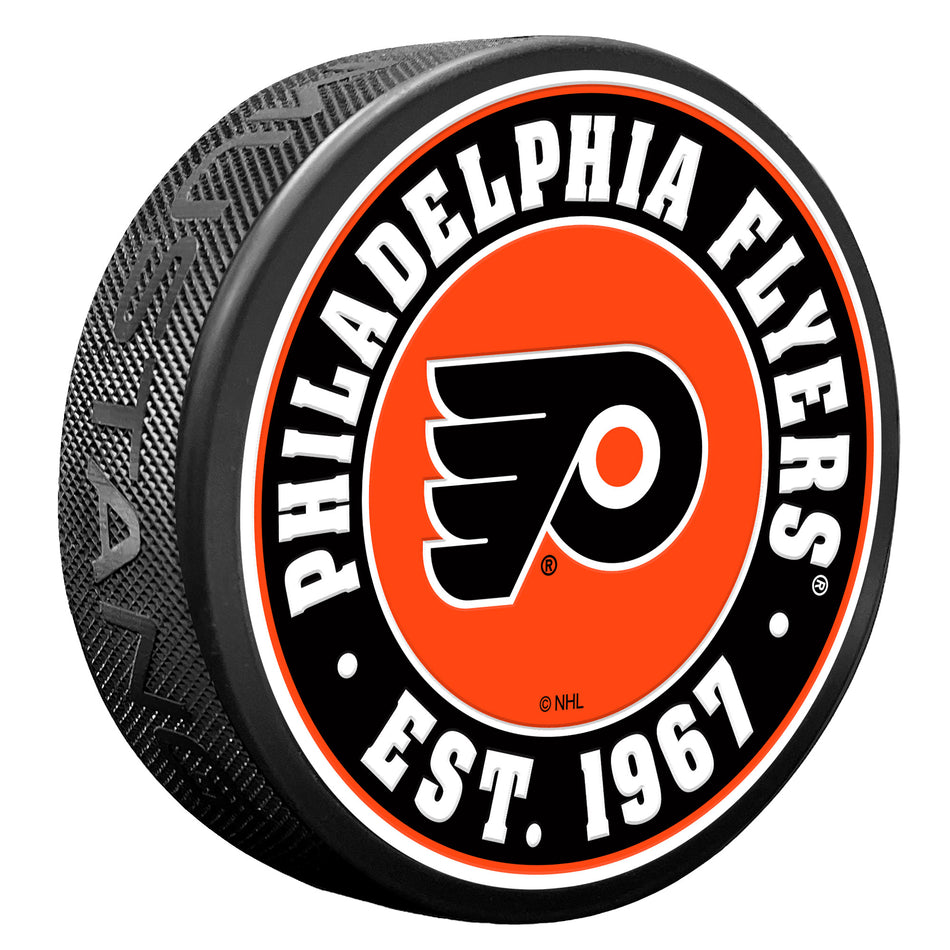 Philadelphia Flyers Puck - Textured Established