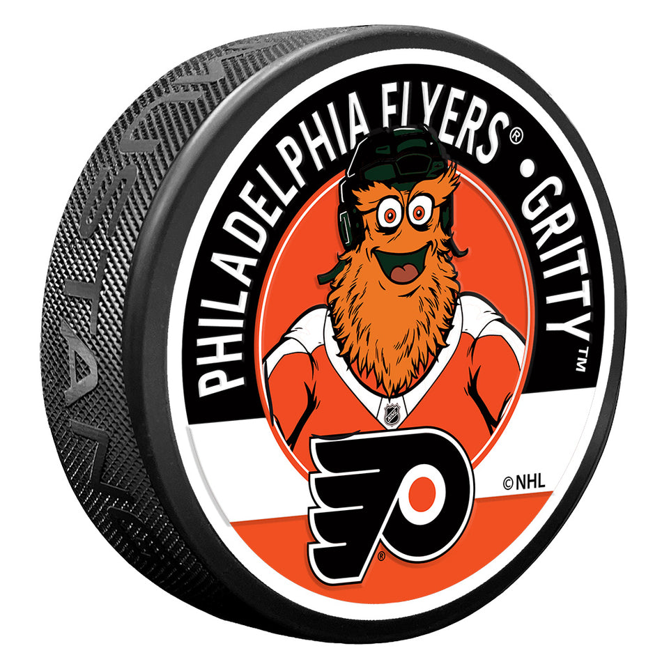 Philadelphia Flyers Puck - Textured Gritty Mascot