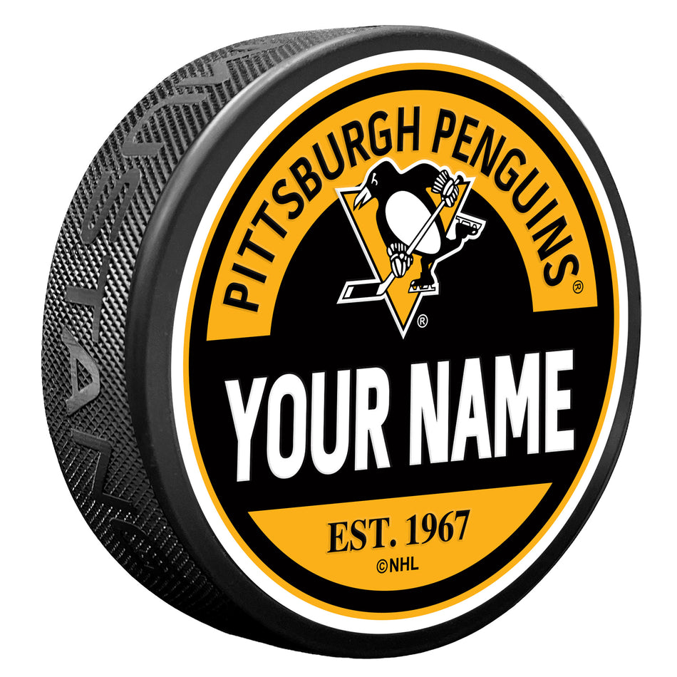 Pittsburgh Penguins Personalized Puck