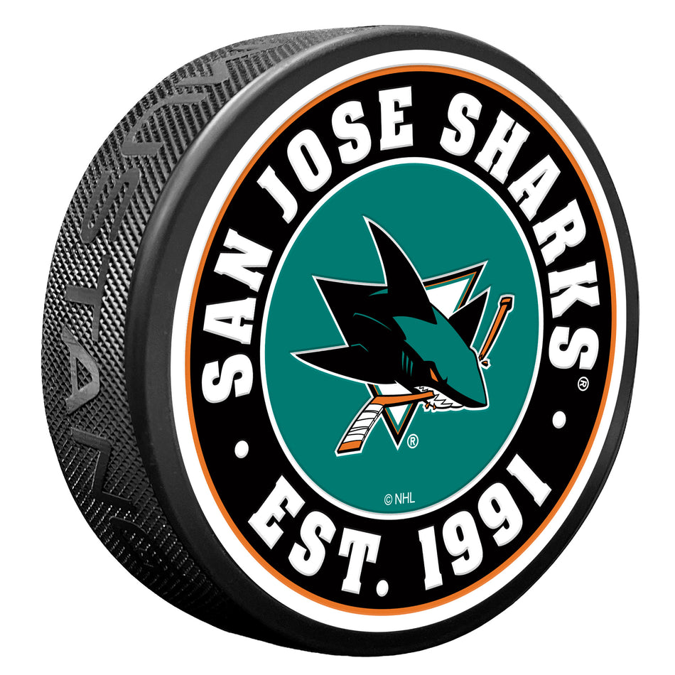 San Jose Sharks Puck - Textured Established
