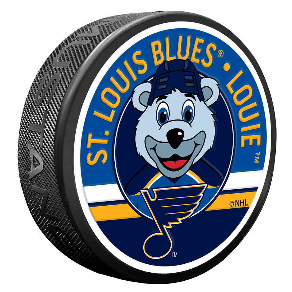 St. Louis Blues Puck - Textured Louie Mascot