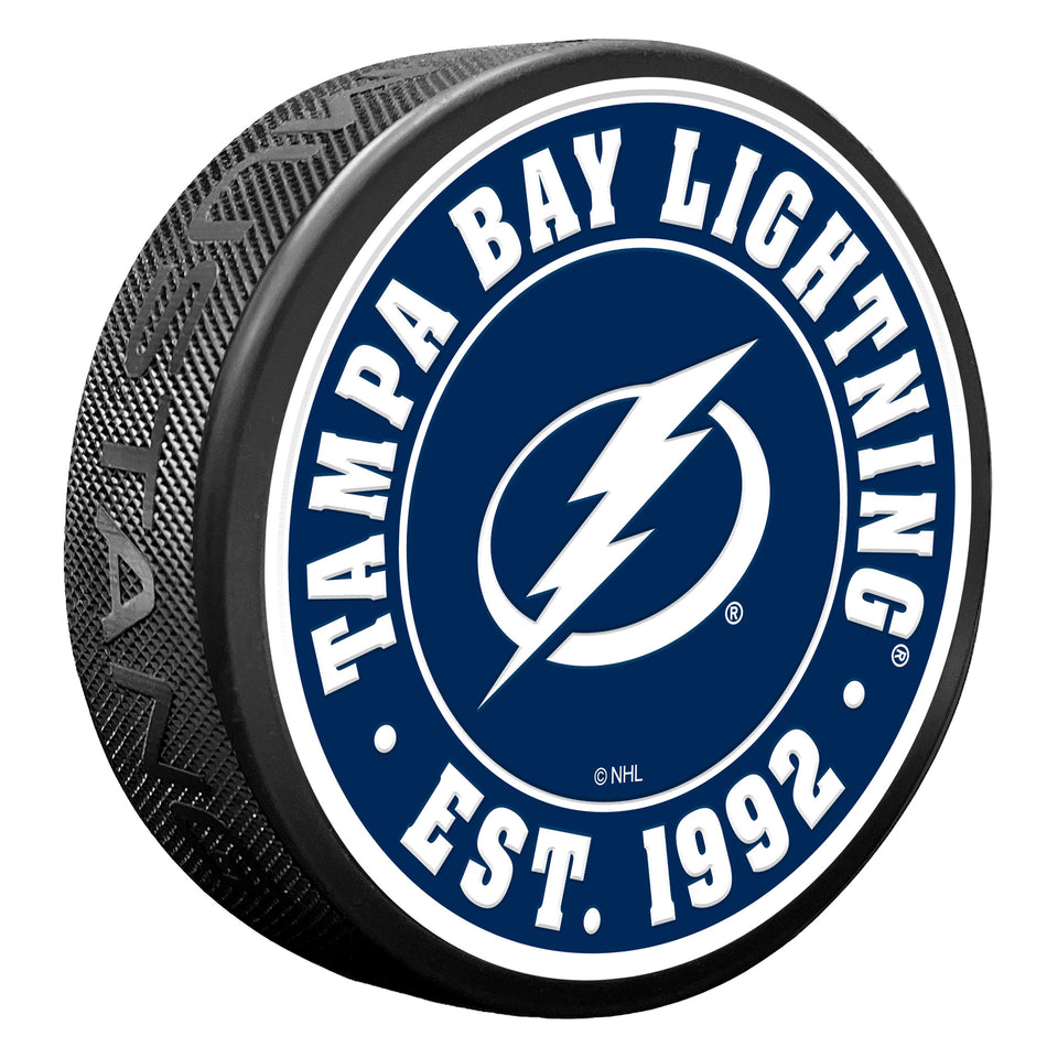 Tampa Bay Lightning Puck - Textured Established