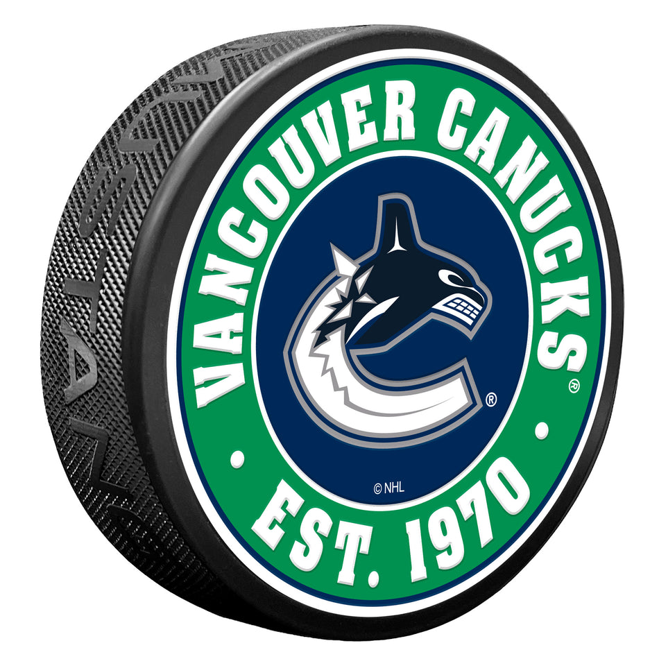 Vancouver Canucks Puck - Textured Established