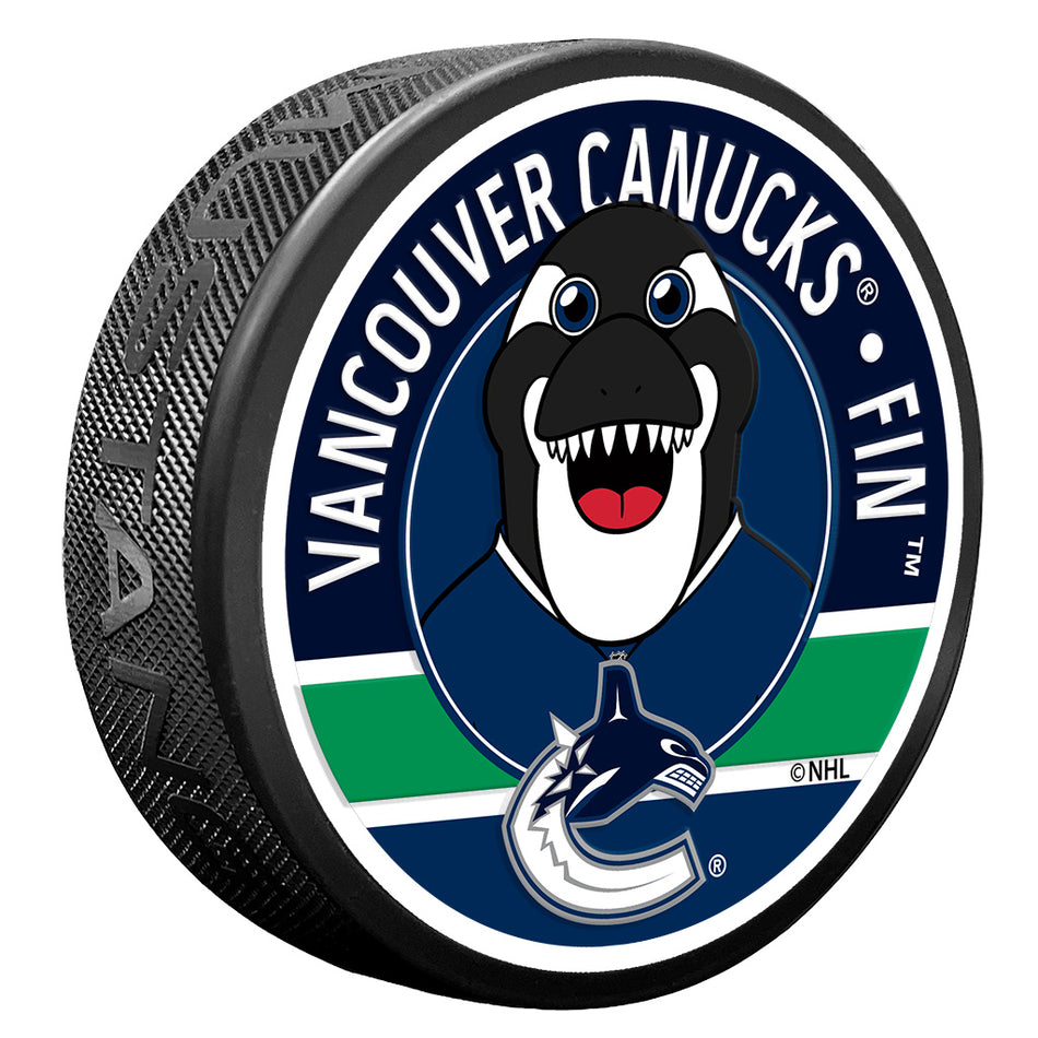 Vancouver Canucks Puck - Textured Fin Mascot