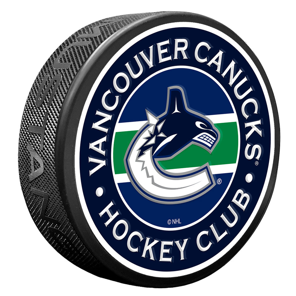 Vancouver Canucks Puck - Textured Stripe