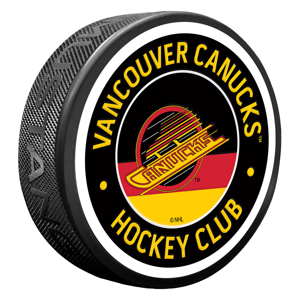 Vancouver Canucks Puck - Vintage Textured