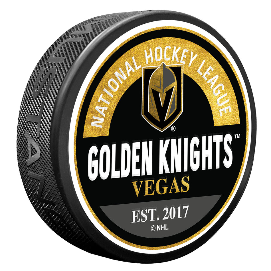 Vegas Golden Knights Puck - Textured Block