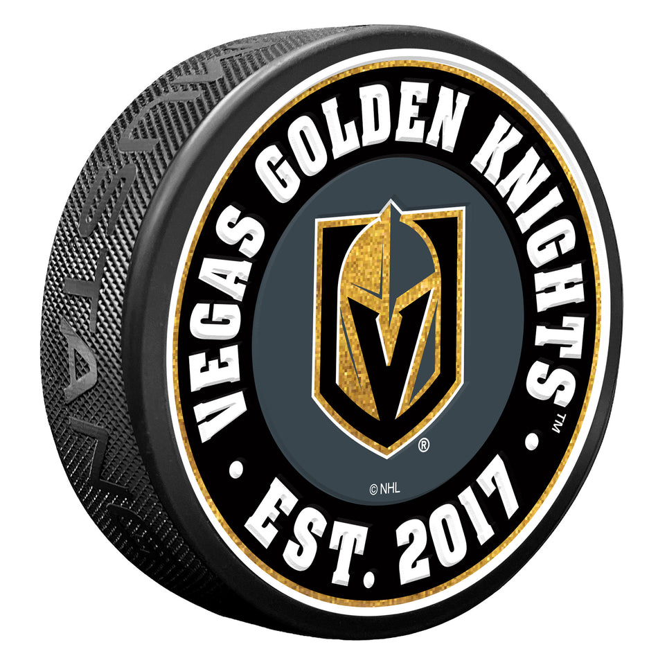 Vegas Golden Knights Puck - Textured Established