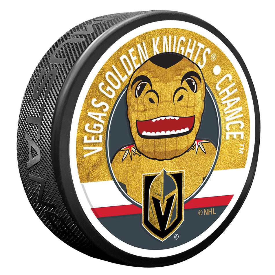 Vegas Golden Knights Puck - Textured Chance Mascot