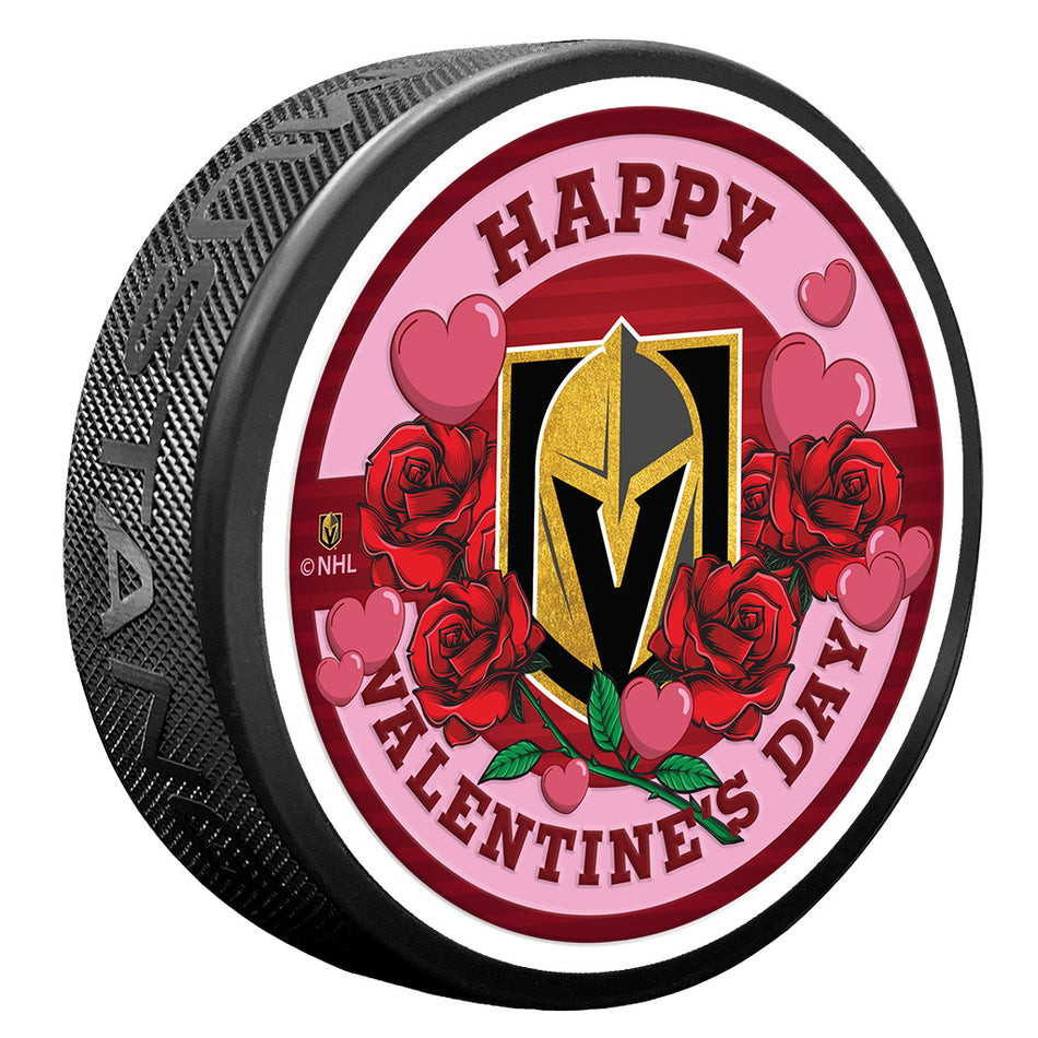 Valentine's Day Vegas Golden Knights Puck