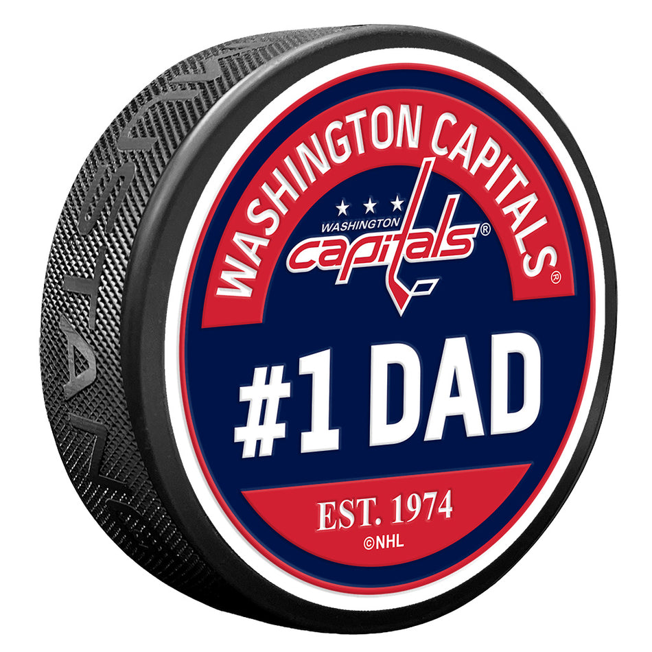 Washington Capitals #1 Dad Textured Puck