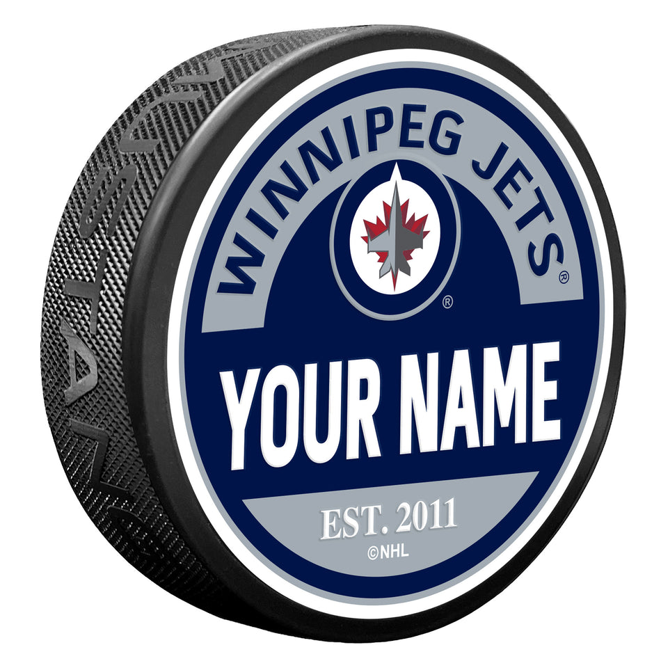 Winnipeg Jets Personalized Puck