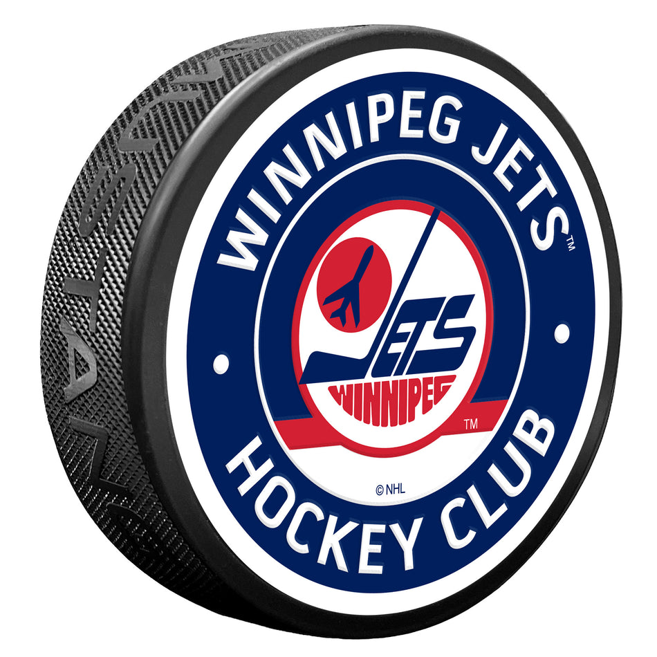 Winnipeg Jets Puck - Vintage Blue