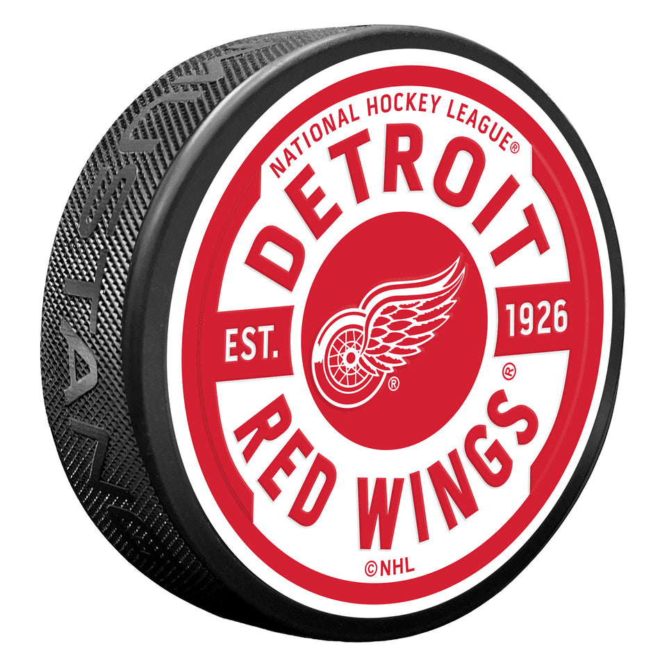 Detroit Red Wings Puck - Textured Gear