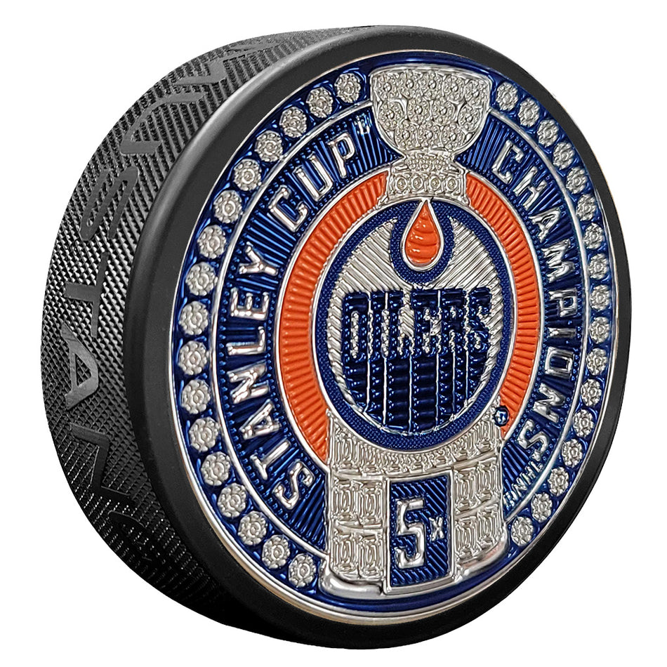 Edmonton Oilers Puck | Trimflexx Stanley Cup Dynasty