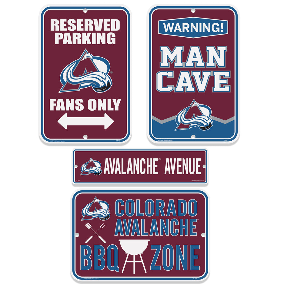 Colorado Avalanche Signs - 4 Pack Fan Set