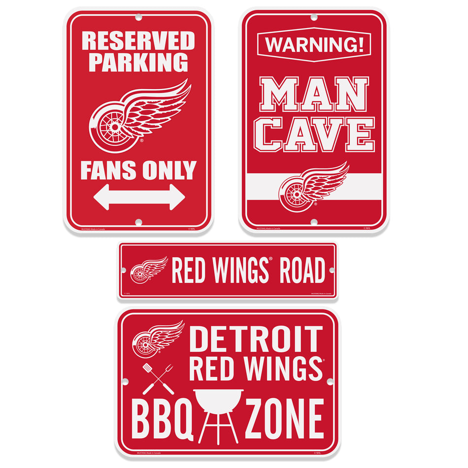 Detroit Red Wings Fan Four Pack Sign Set