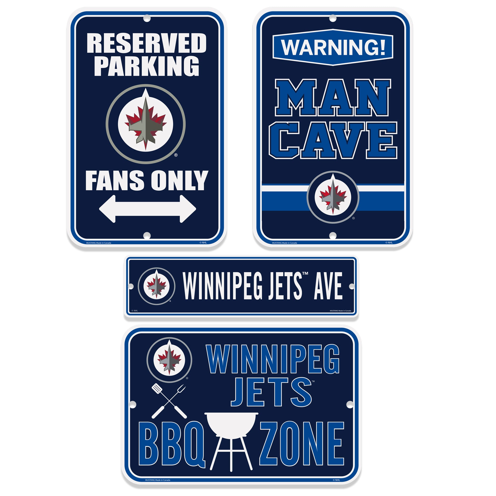 Winnipeg Jets Four Pack Fan Sign Set - Sports Decor