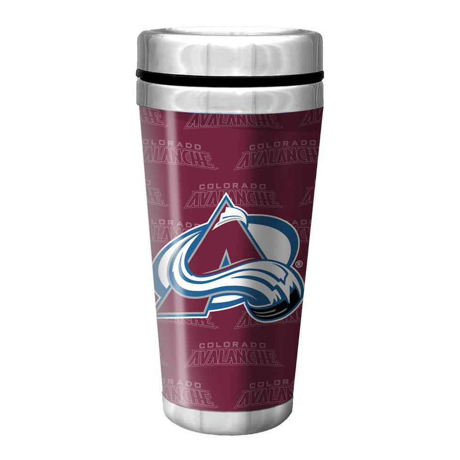 Colorado Avalanche Travel Mug | Wallpaper Full Wrap 16 oz.