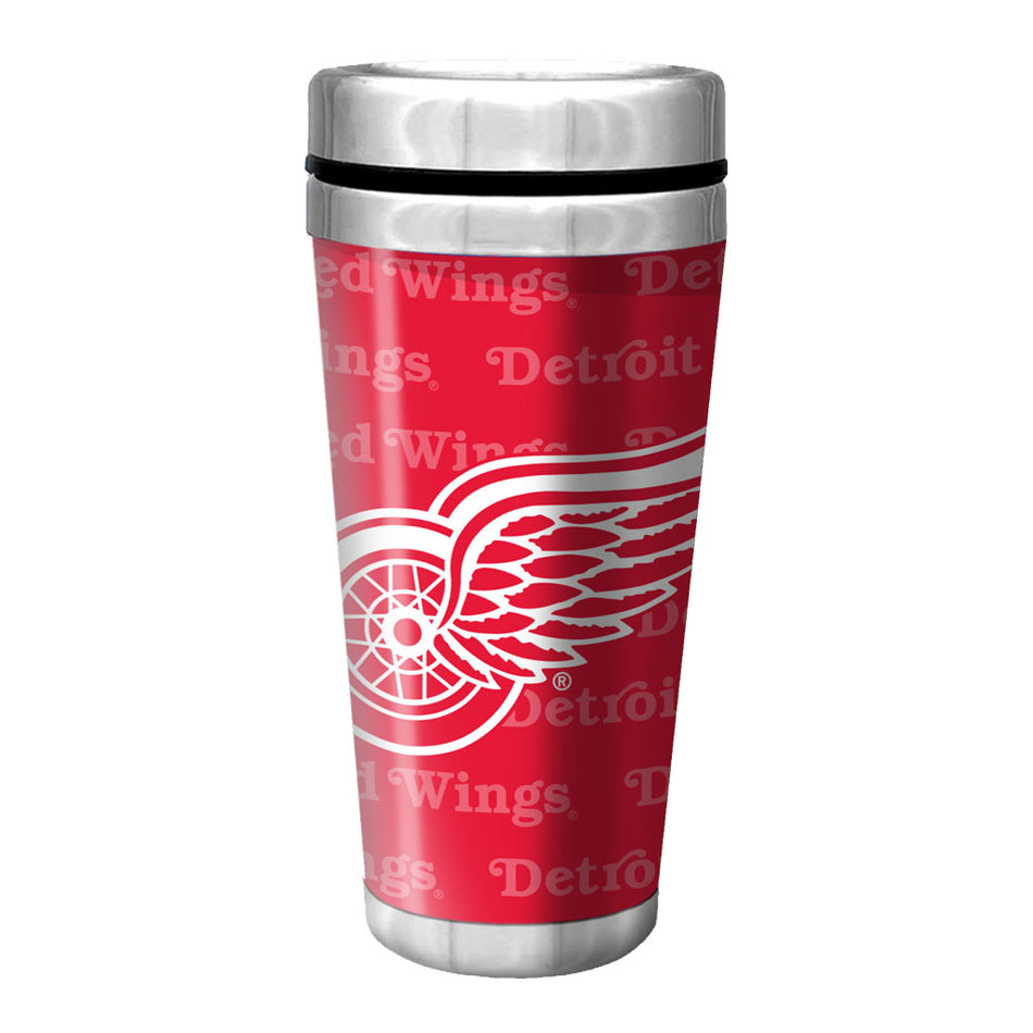 Detroit Red Wings 16oz Full Wrap Wallpaper Travel Mug