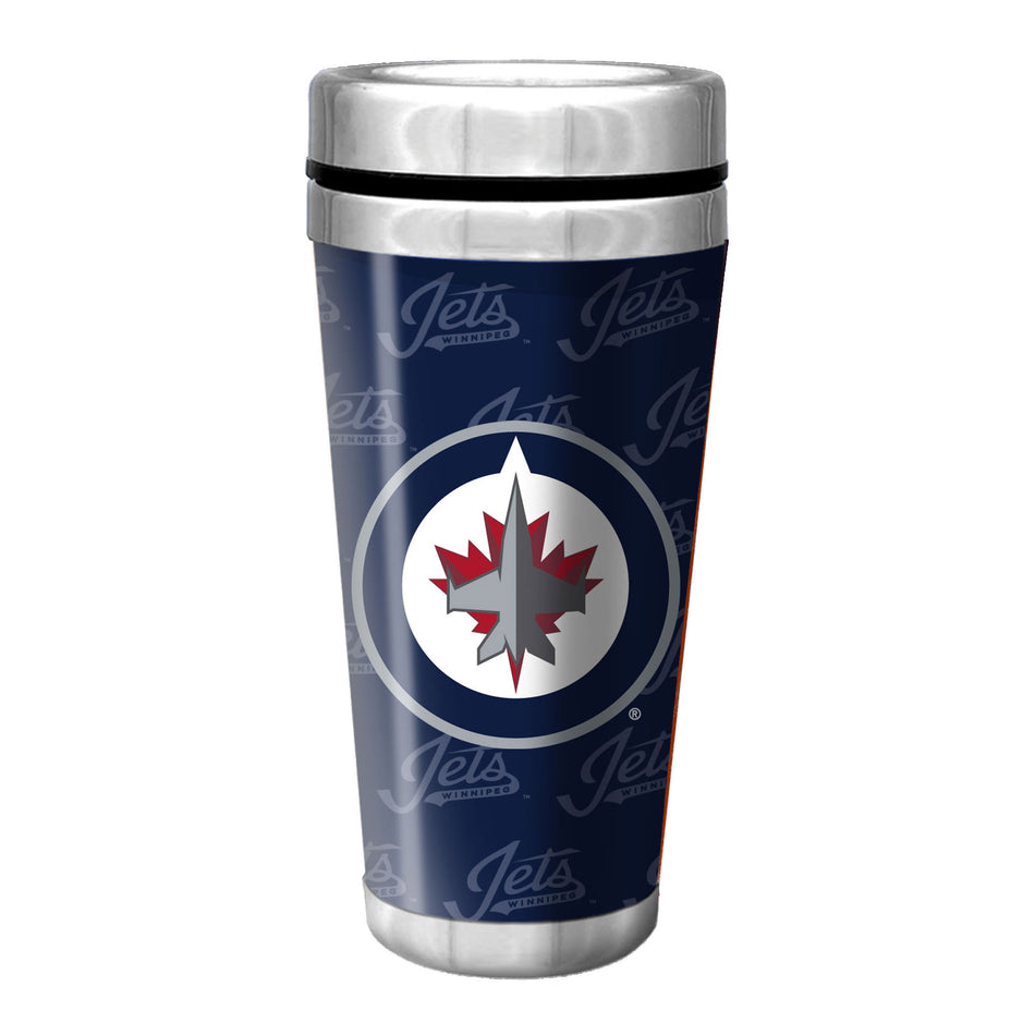 Winnipeg Jets 16oz Full Wrap Wallpaper Travel Mug