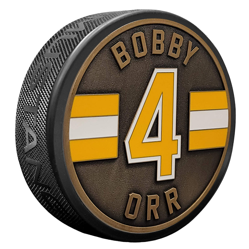 Bobby Orr Puck - Gold Medallion