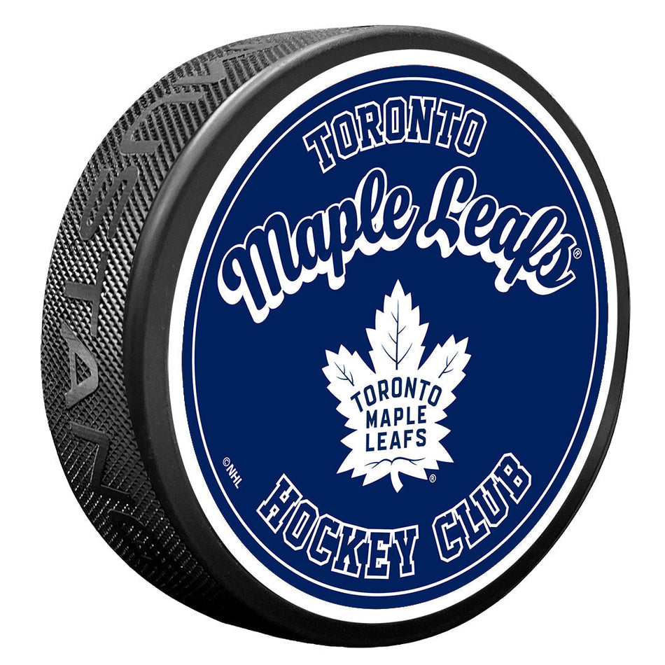 Toronto Maple Leafs Puck | Retro Script