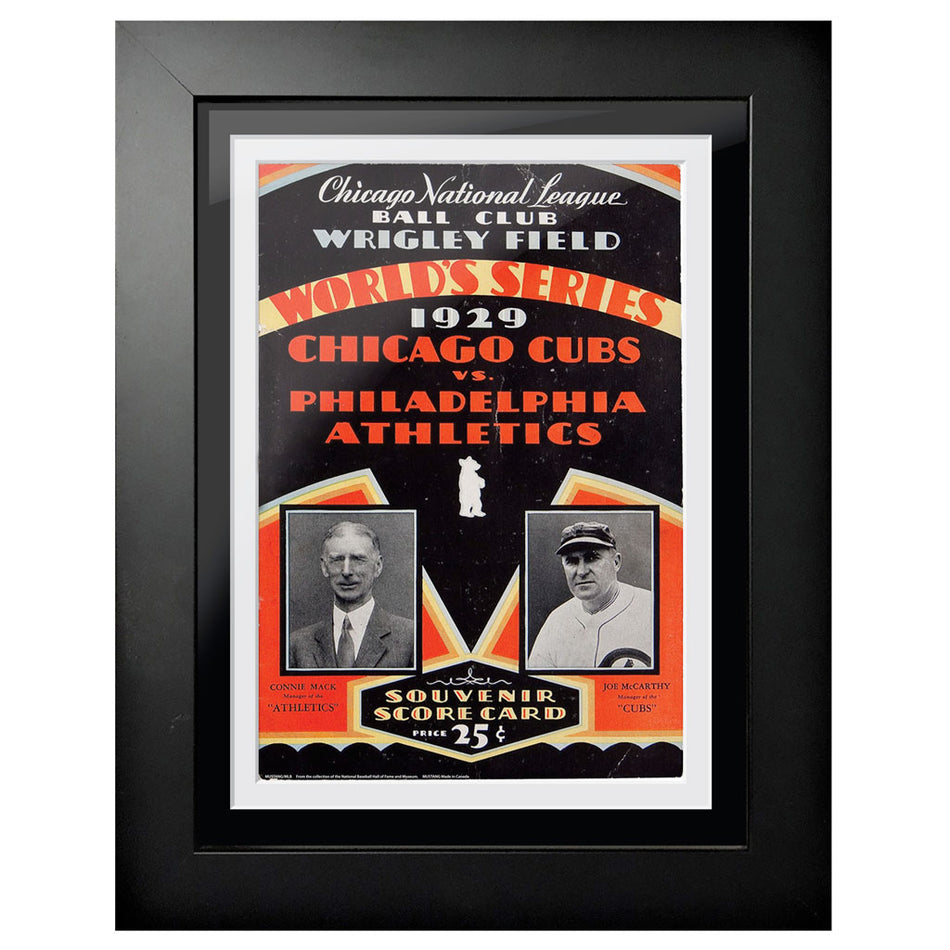 Chicago Cubs vs Philadelphia A. WS 1929 12x16 Framed Program Cover
