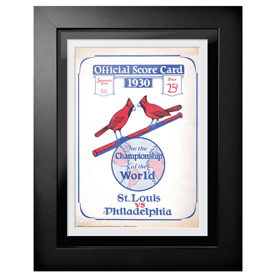 St. Louis Cardinals vs Philadelphia A. WS 1930 12x16 Framed Program Cover