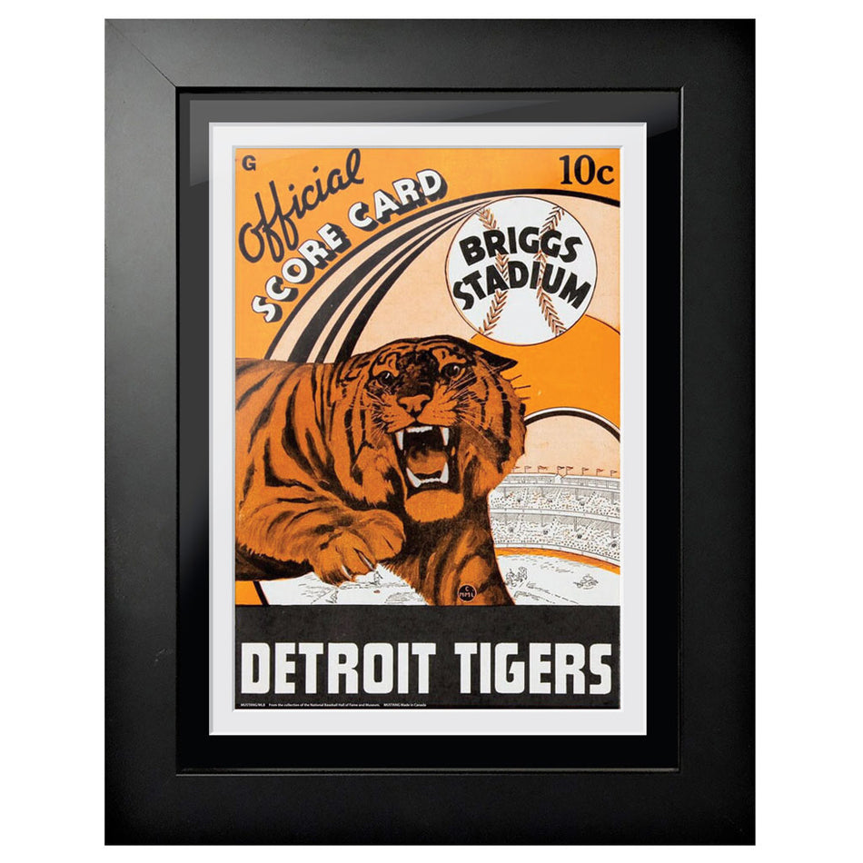 Detroit Tigers 1940 Score Card 12x16 Framed Program Cover