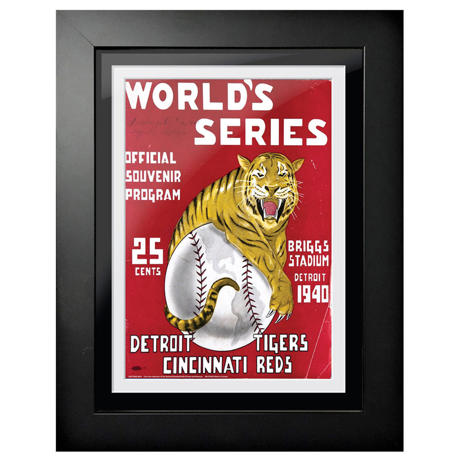 Detroit Tigers vs Cincinnati Reds WS 1940 12x16 Framed Program Cover