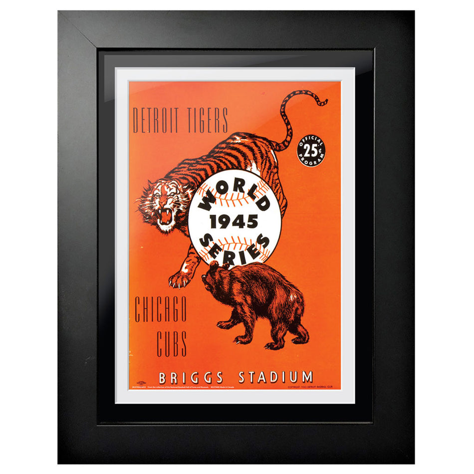 Detroit Tigers vs. Chicago Cubs WS 1945 12x16 Framed Program Cover