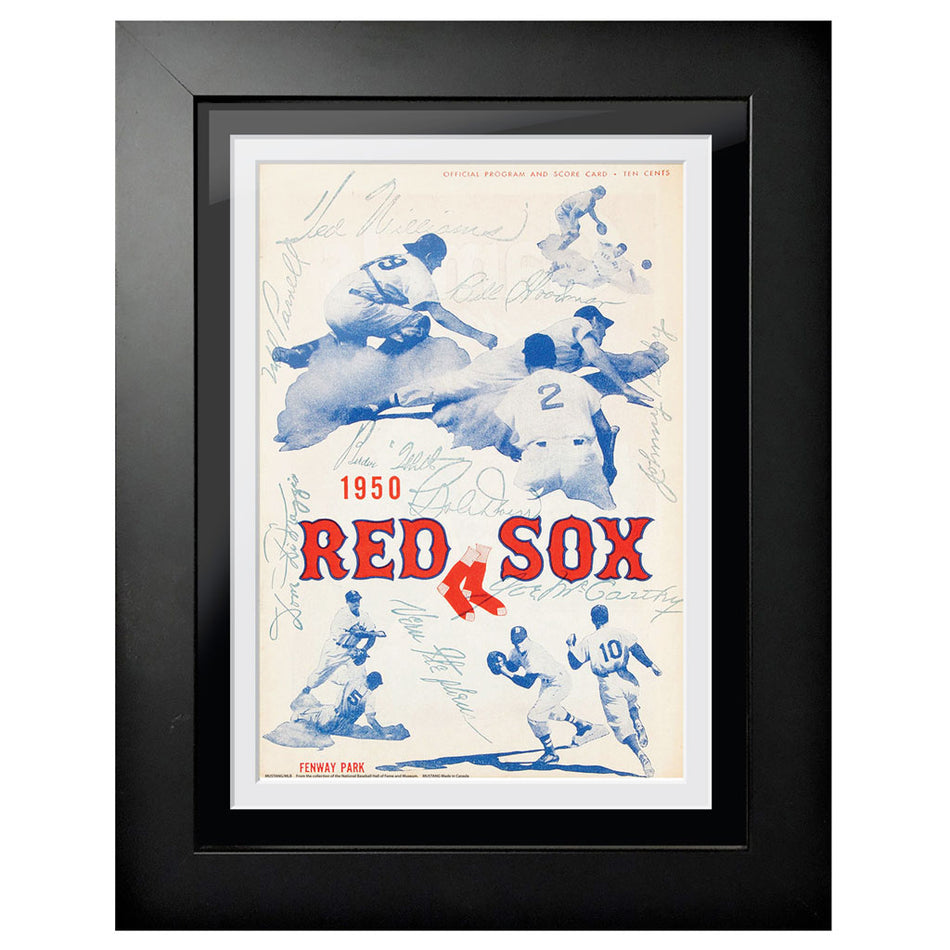 Boston Red Sox 1950 Score Card 12x16 Framed Program Cover
