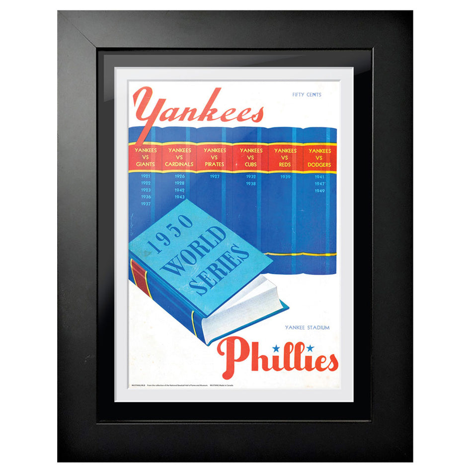 New York Yankees vs. Philadelphia Phil. WS 1950 12x16 Framed Program Cover