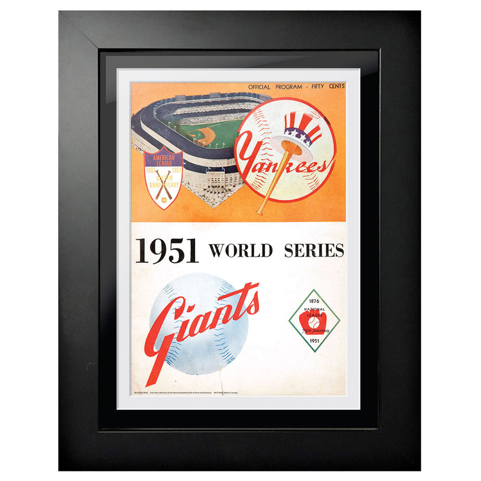 New York Yankees vs. New York Giants WS 1951 12x16 Framed Program Cover