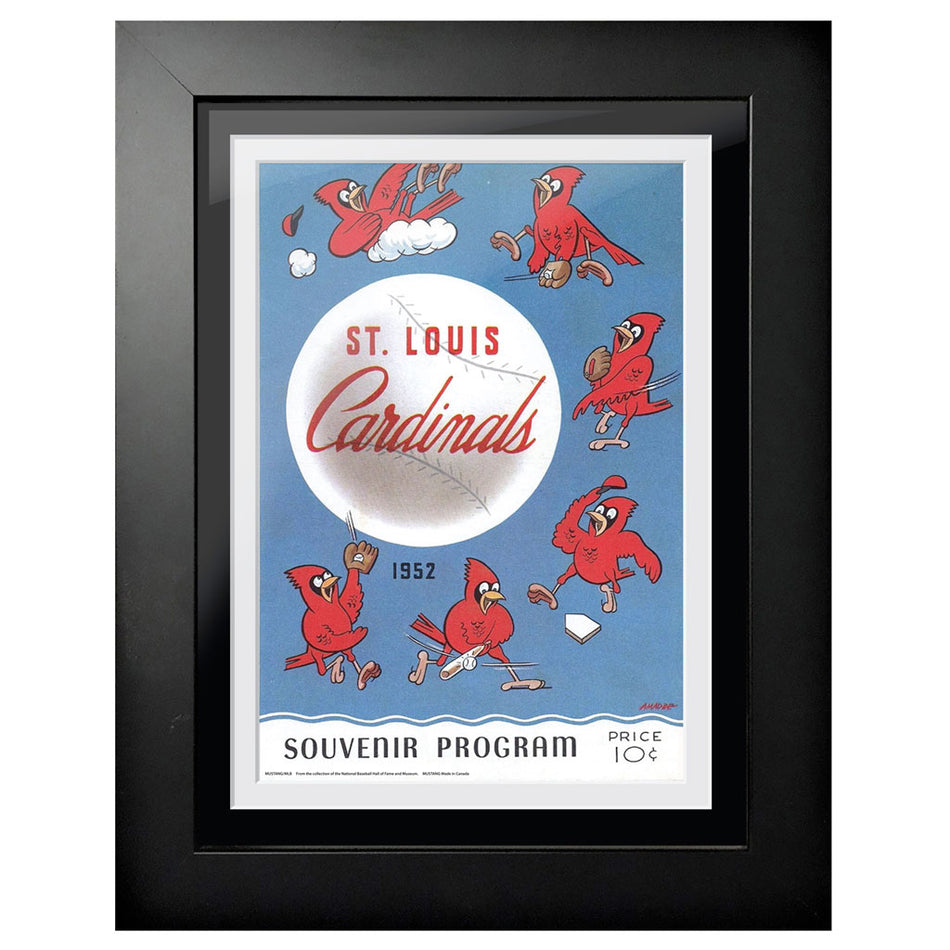 St. Louis Cardinals 1952 Score Card 12x16 Framed Program Cover