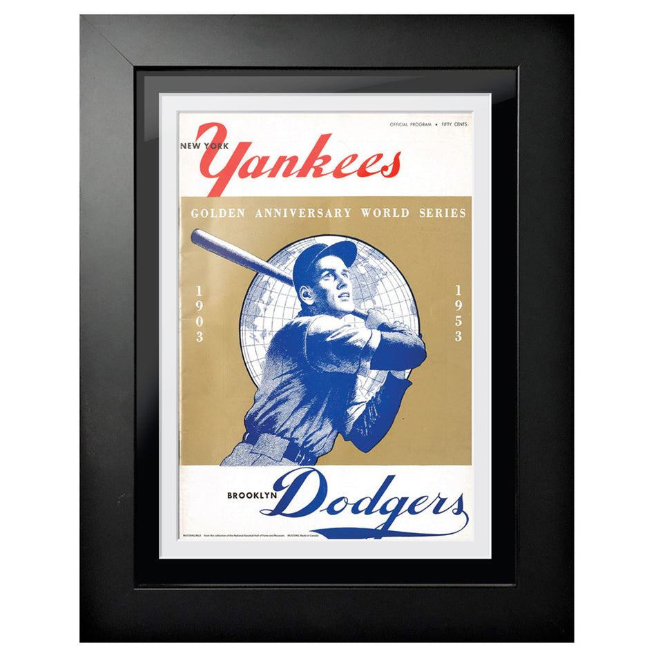 New York Yankees vs. Brooklyn Dodgers WS 1903 12x16 Framed Program Cover
