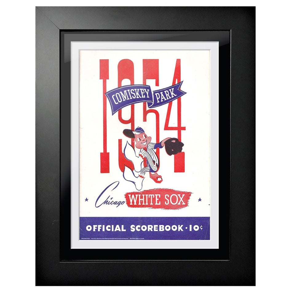 Chicago White Sox 1954 Score Card 12x16 Framed Program Cover