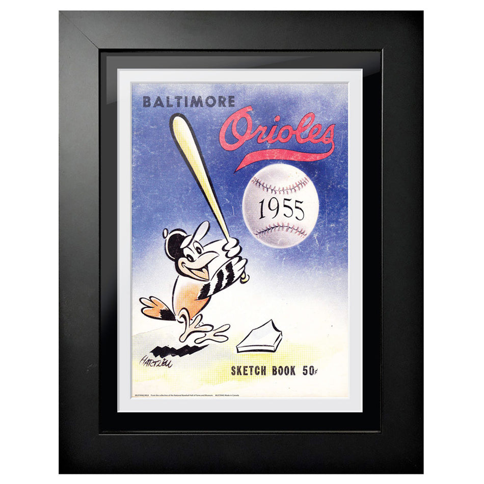 Baltimore Orioles 1955 Score Card 12x16 Framed Program Cover