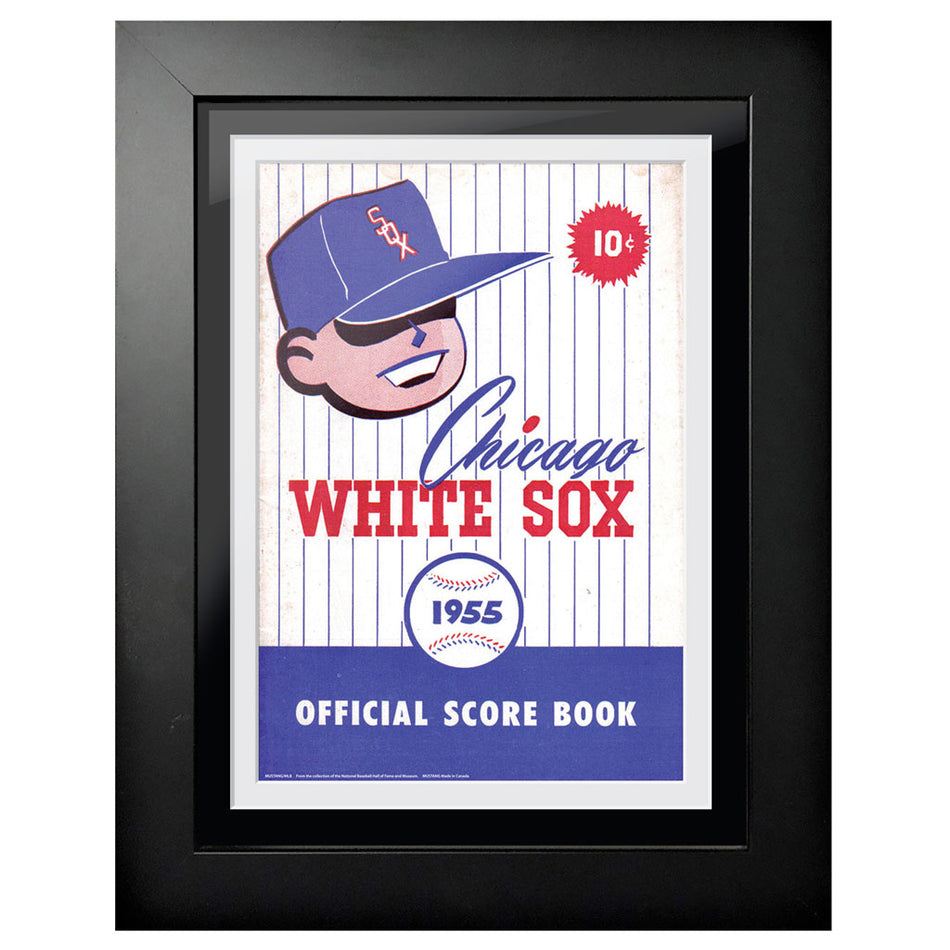 Chicago White Sox 1955 Score Card 12x16 Framed Program Cover