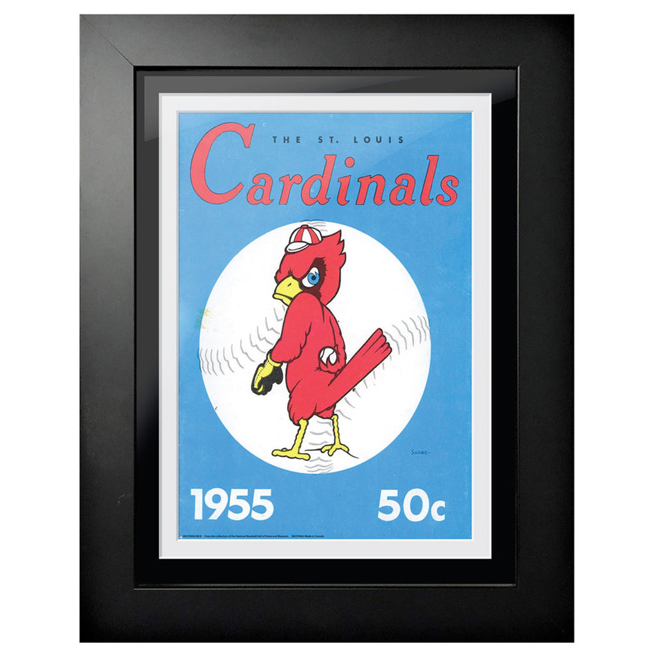 St. Louis Cardinals 1955 Score Card 12x16 Framed Program Cover