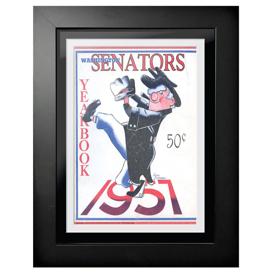Washington Senators 1957 Year Book 12x16 Framed Program Cover