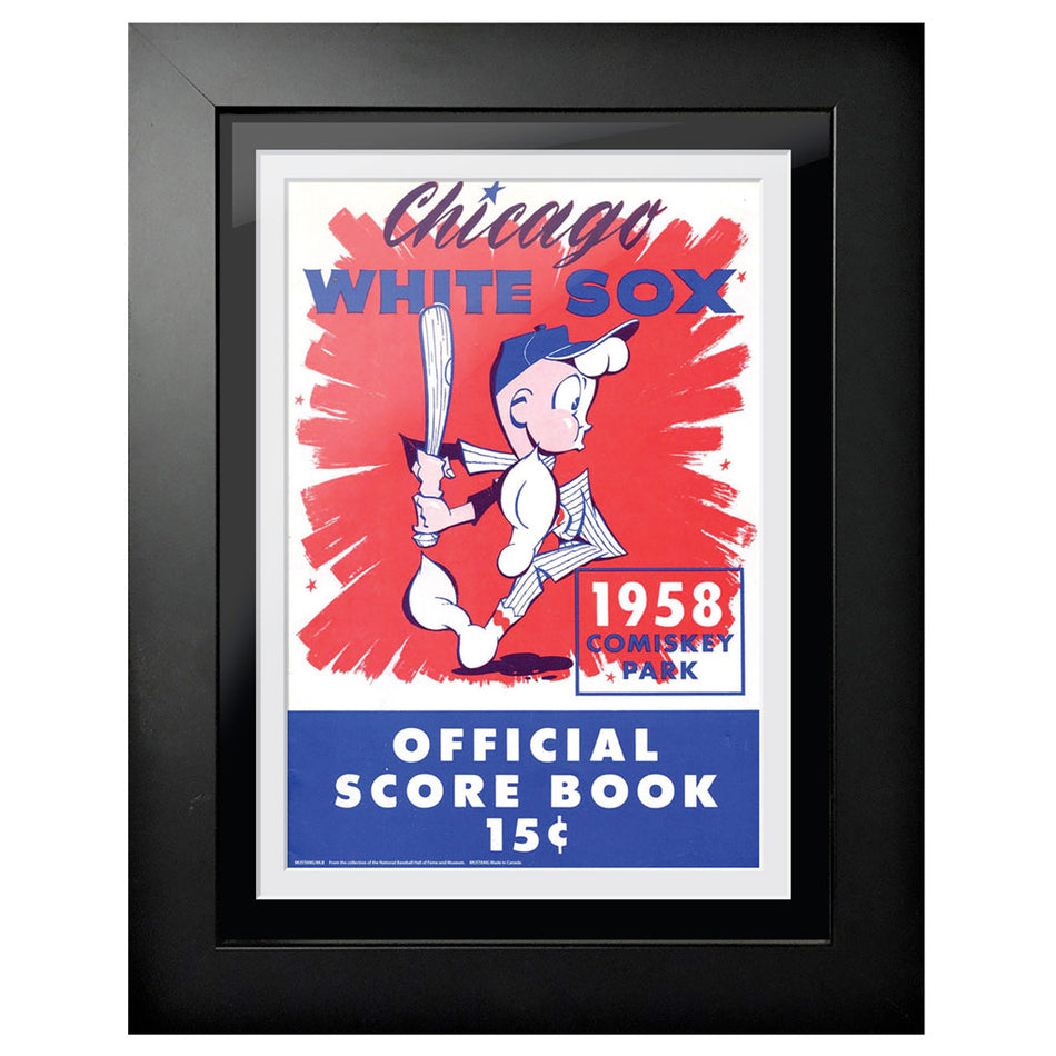 Chicago White Sox 1958 Score Card 12x16 Framed Program Cover