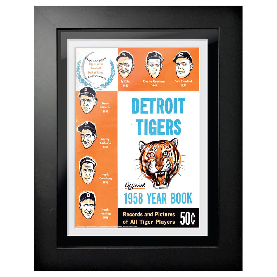 Detroit Tigers 1958 Year Book 12x16 Framed Program Cover