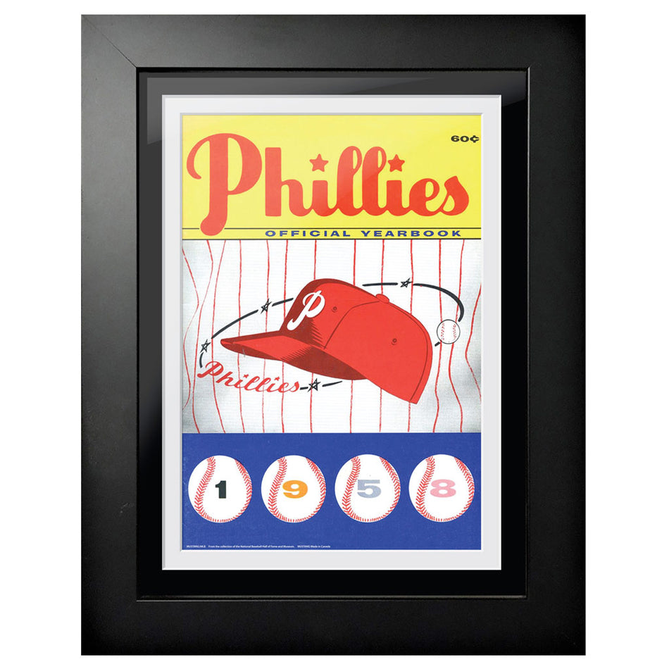Philadelphia Phillies 1958 Year Book 12x16 Framed Program Cover