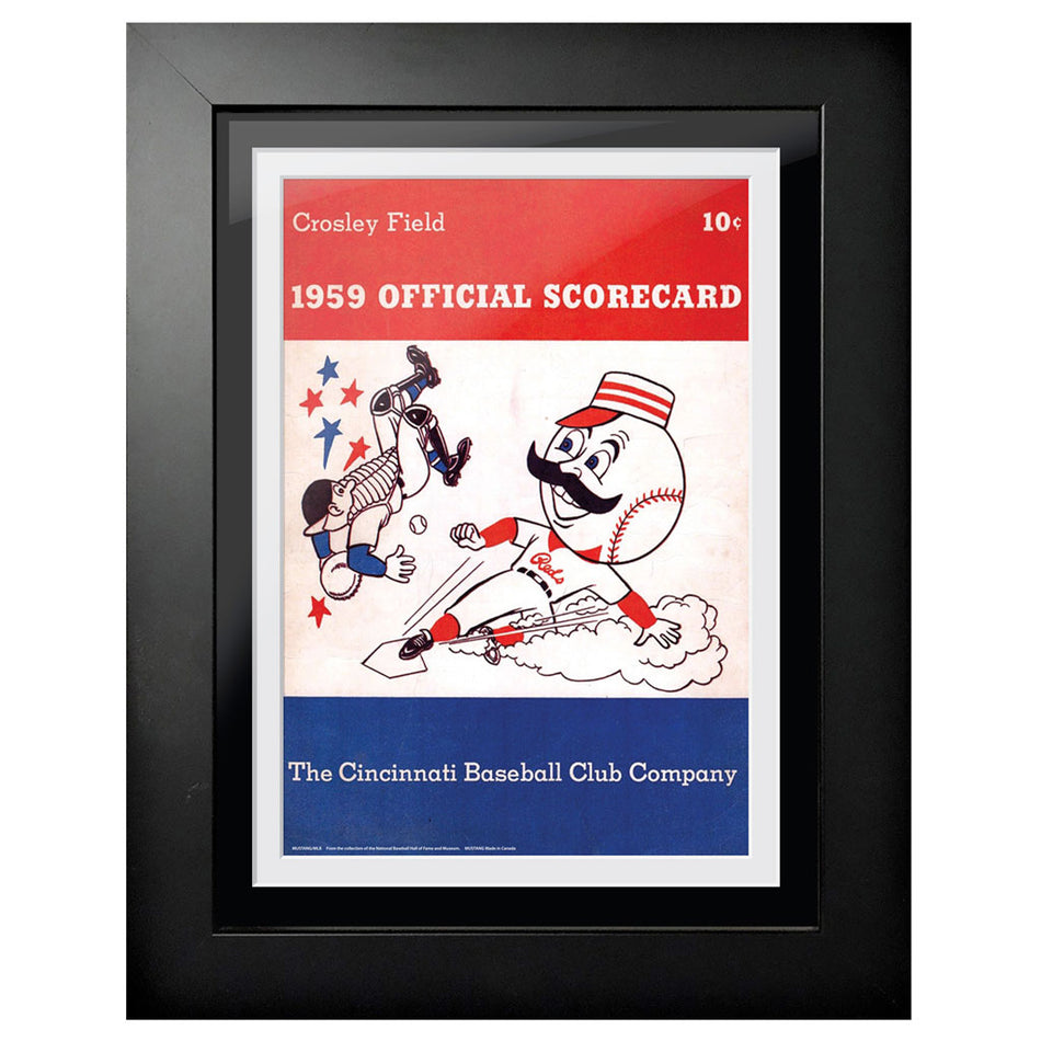 Cincinnati Reds 1959 Score Card 12x16 Framed Program Cover