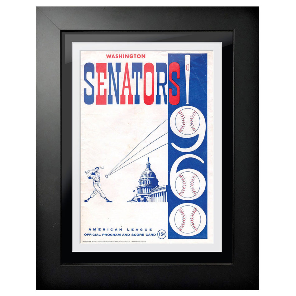 Washington Senators 1960 Score Card 12x16 Framed Program Cover